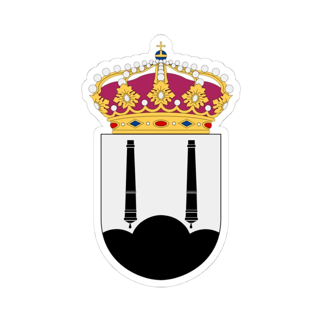 HMS Tjurkö vapen (Sweden) (Coat of Arms) STICKER Vinyl Kiss-Cut Decal 4 Inch White - The Sticker Space