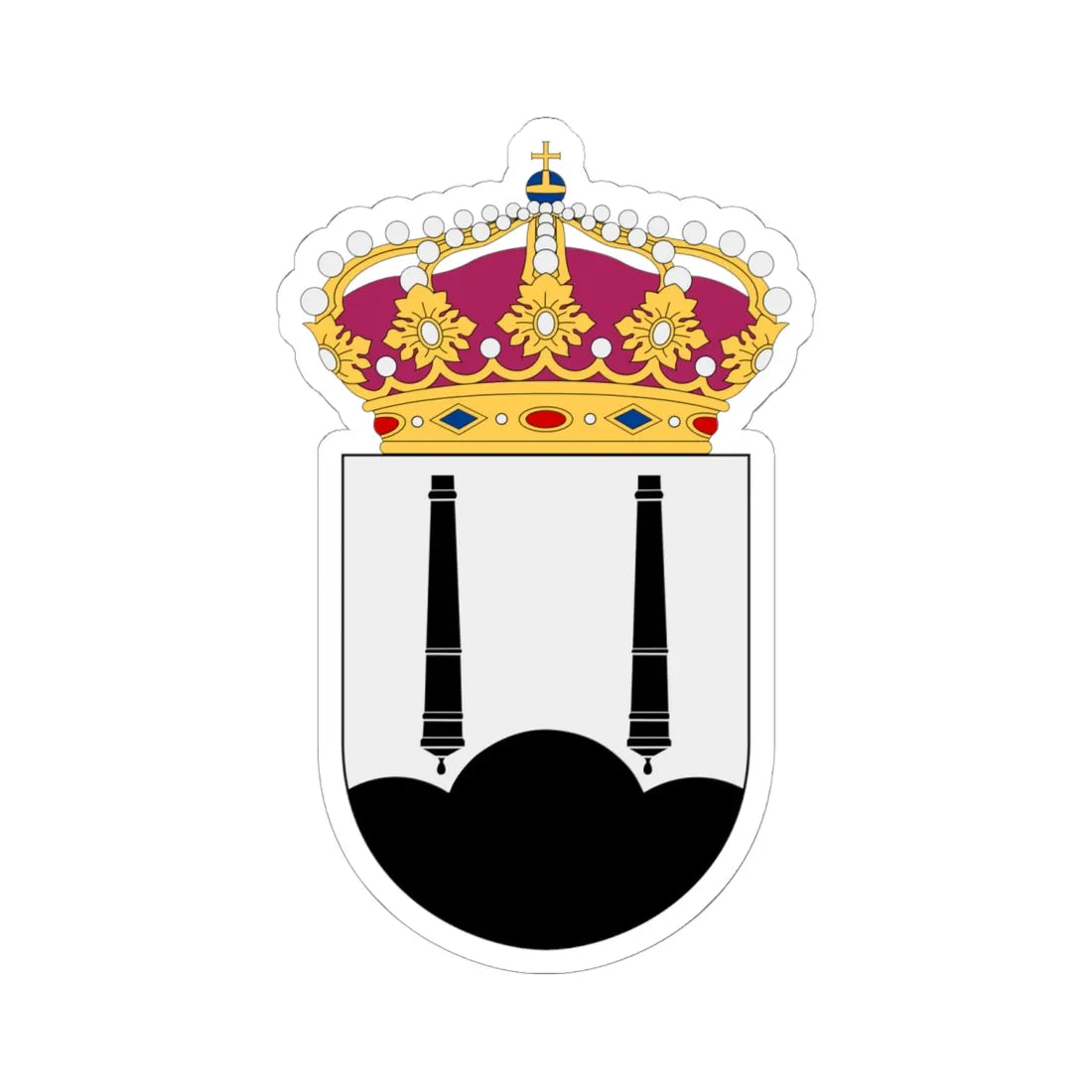 HMS Tjurkö vapen (Sweden) (Coat of Arms) STICKER Vinyl Kiss-Cut Decal 6 Inch White - The Sticker Space