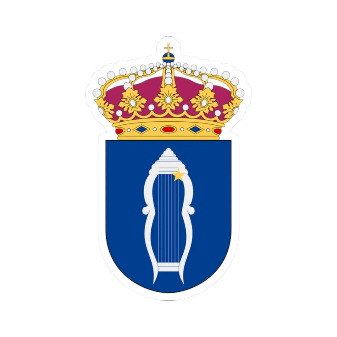 HMS Vega vapen (Sweden) (Coat of Arms) STICKER Vinyl Kiss-Cut Decal 2 Inch White - The Sticker Space
