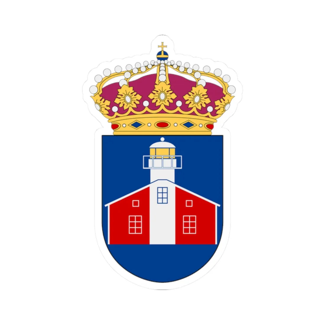 HMS Ven vapen (Sweden) (Coat of Arms) STICKER Vinyl Kiss-Cut Decal 2 Inch White - The Sticker Space