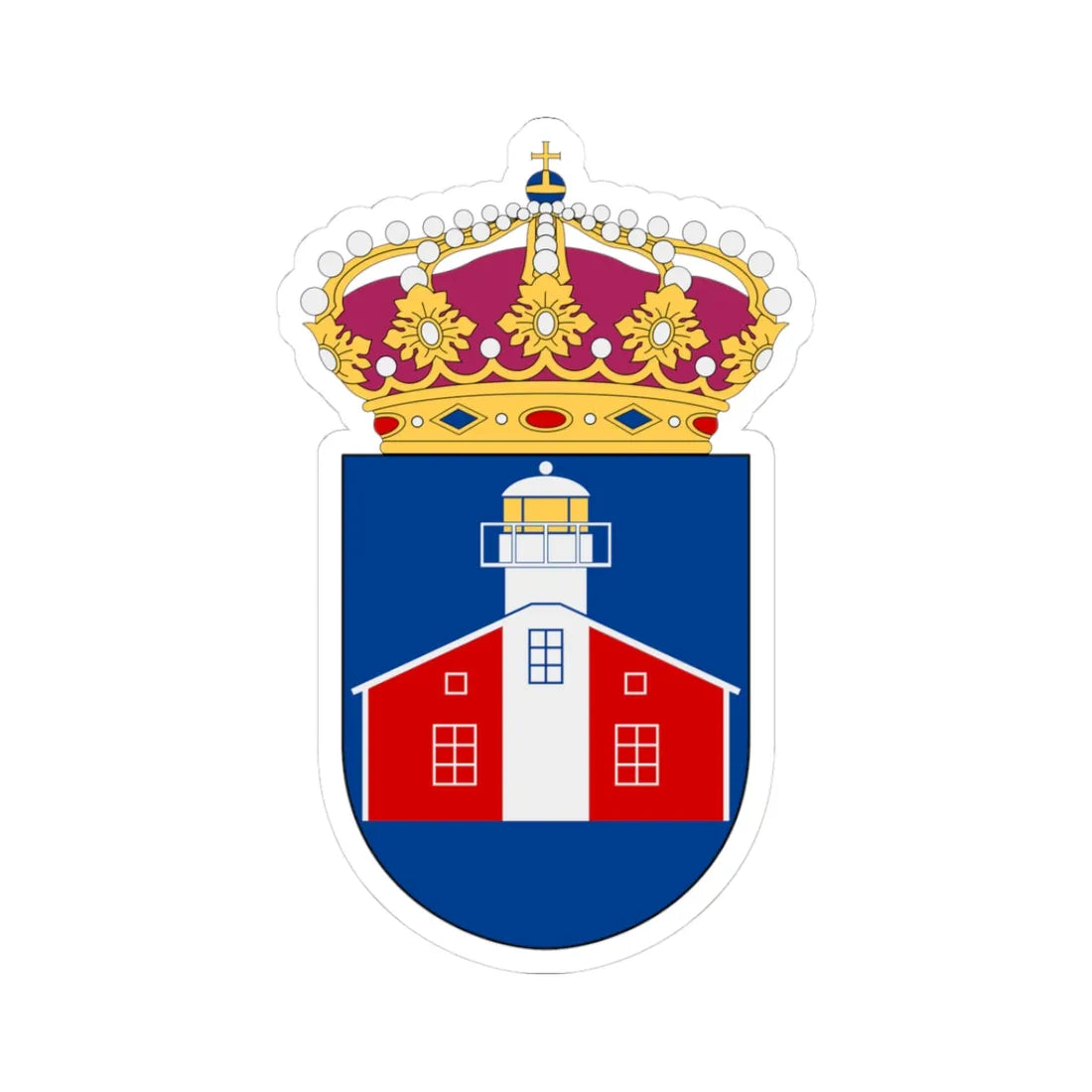 HMS Ven vapen (Sweden) (Coat of Arms) STICKER Vinyl Kiss-Cut Decal 3 Inch White - The Sticker Space