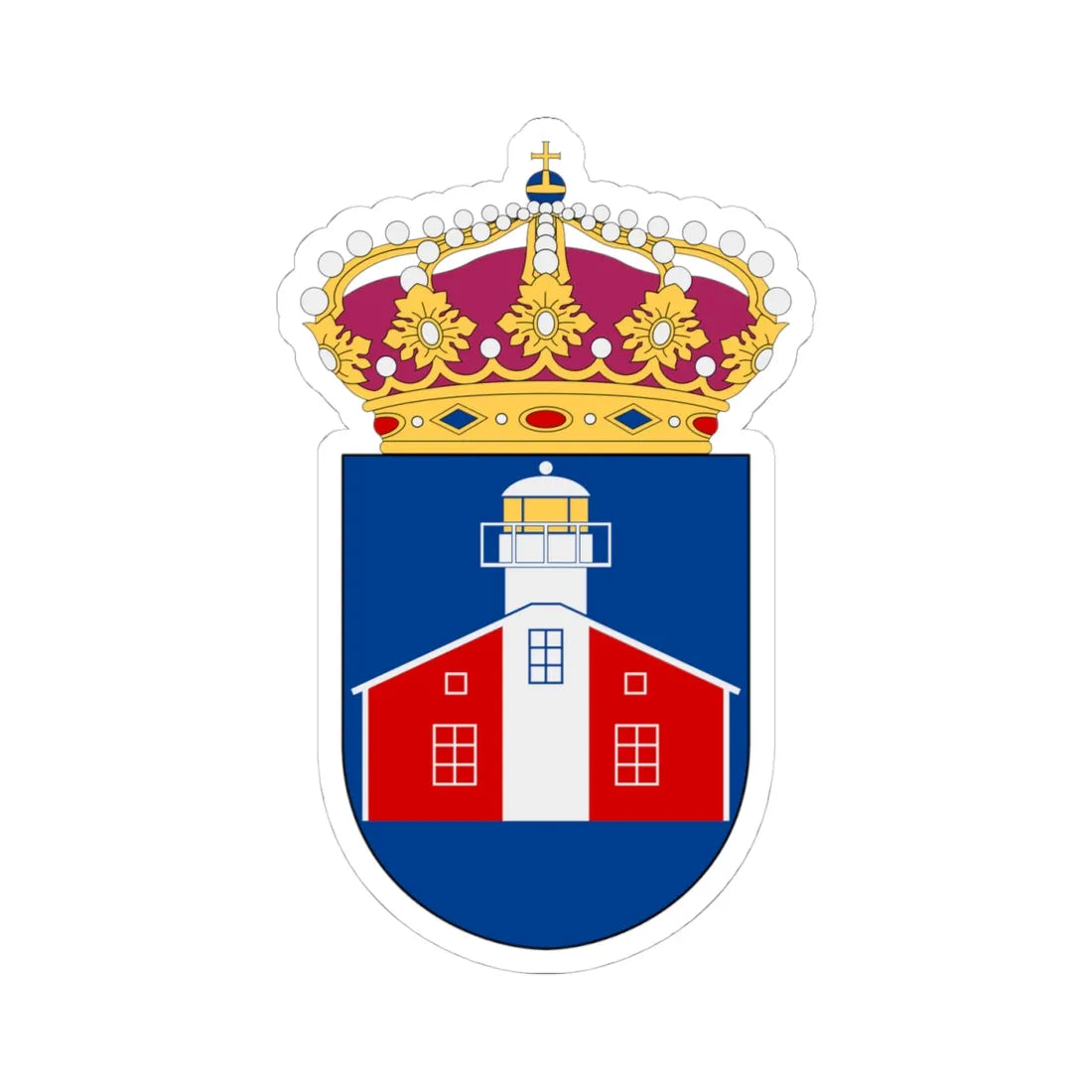 HMS Ven vapen (Sweden) (Coat of Arms) STICKER Vinyl Kiss-Cut Decal 4 Inch White - The Sticker Space