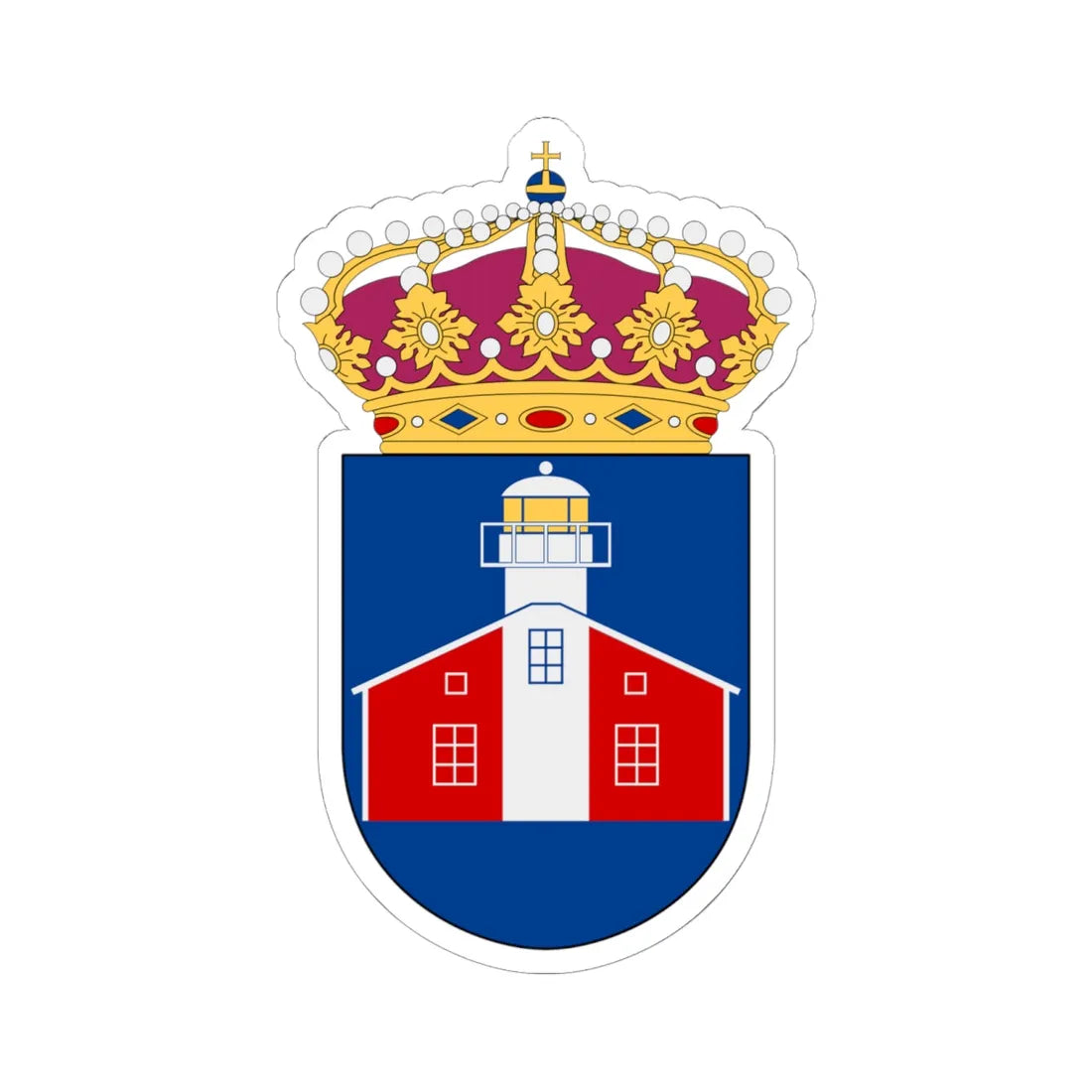 HMS Ven vapen (Sweden) (Coat of Arms) STICKER Vinyl Kiss-Cut Decal 6 Inch White - The Sticker Space