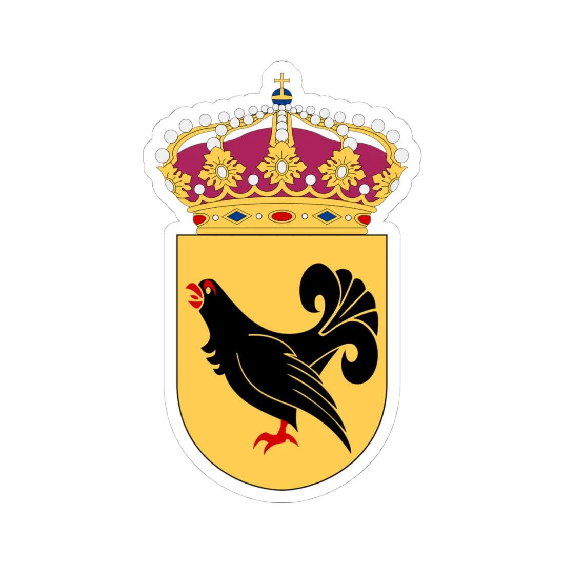 HMS Vinö vapen (Sweden) (Coat of Arms) STICKER Vinyl Kiss-Cut Decal 4 Inch White - The Sticker Space