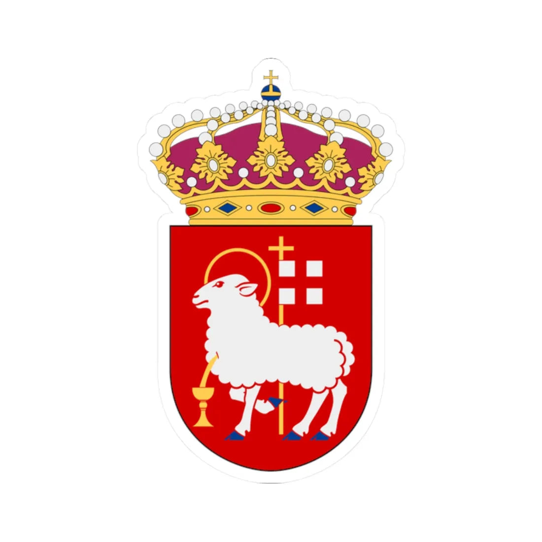 HMS Visby vapen jagare (Sweden) (Coat of Arms) STICKER Vinyl Kiss-Cut Decal 2 Inch White - The Sticker Space