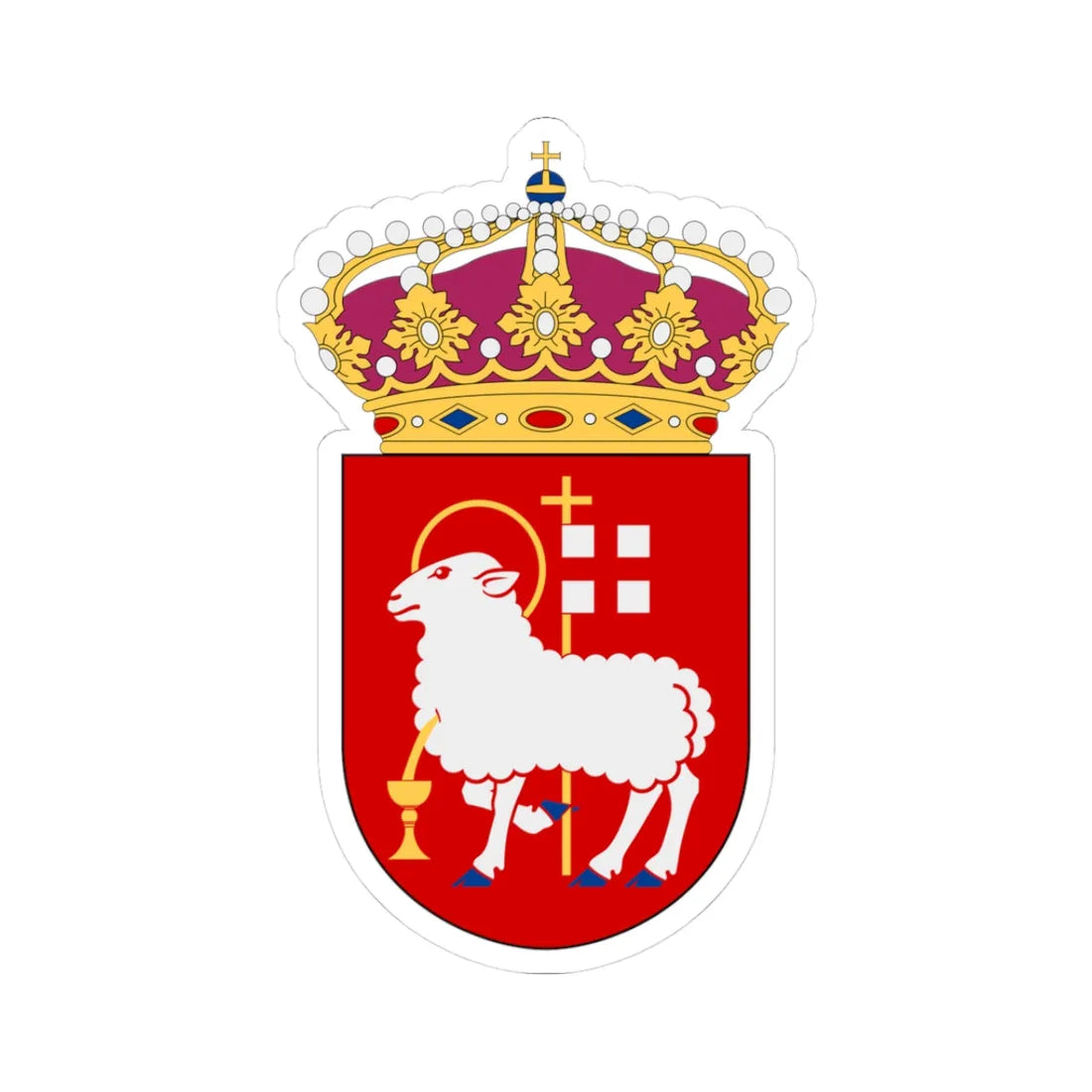 HMS Visby vapen jagare (Sweden) (Coat of Arms) STICKER Vinyl Kiss-Cut Decal 3 Inch White - The Sticker Space