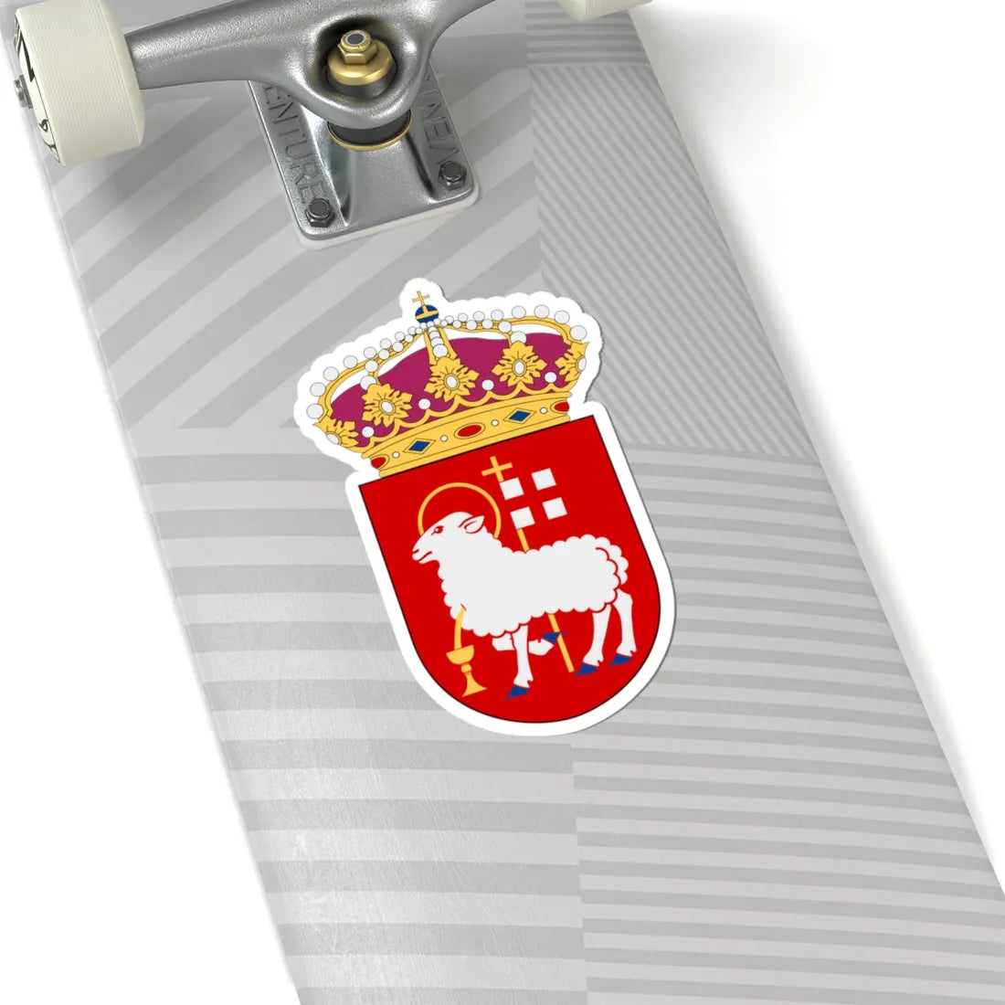 HMS Visby vapen jagare (Sweden) (Coat of Arms) STICKER Vinyl Kiss-Cut Decal - The Sticker Space