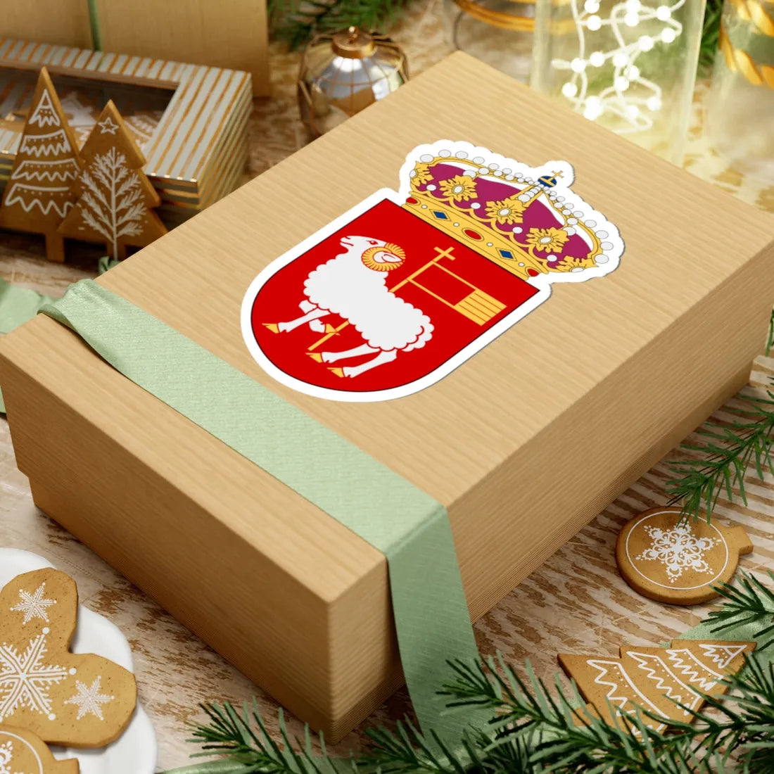 HMS Visby vapen korvett (Sweden) (Coat of Arms) STICKER Vinyl Kiss-Cut Decal - The Sticker Space