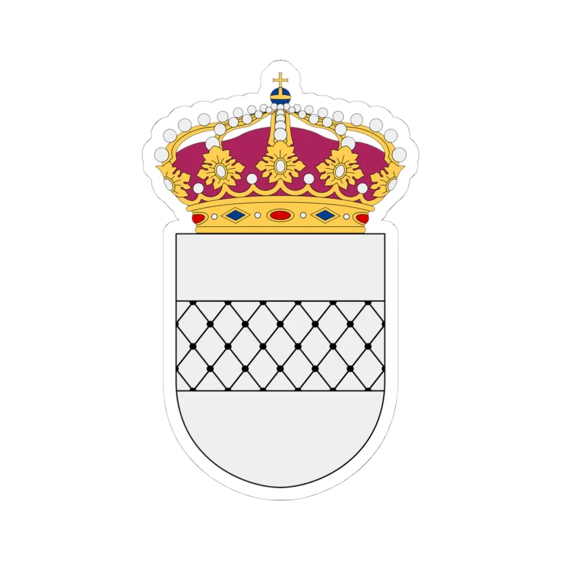 HMS Vållö vapen (Sweden) (Coat of Arms) STICKER Vinyl Kiss-Cut Decal 4 Inch White - The Sticker Space