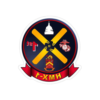 HMX 1 (USMC) REVERSE PRINT Transparent Die-Cut STICKER - The Sticker Space
