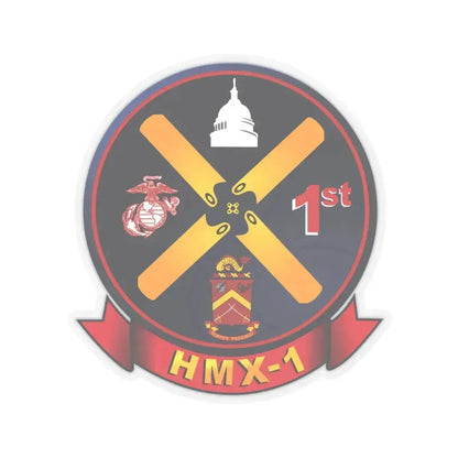 HMX 1 (USMC) STICKER Vinyl Kiss-Cut Decal 3 Inch Transparent - The Sticker Space