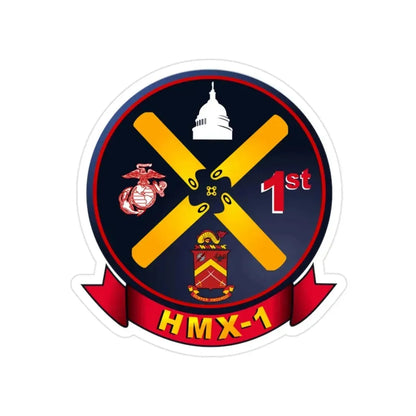 HMX 1 (USMC) Transparent STICKER Die-Cut Vinyl Decal - The Sticker Space