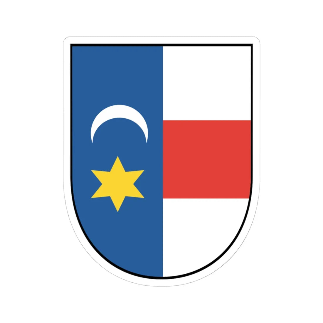 Hnúšťa Erb (Slovakia) (Coat of Arms) STICKER Vinyl Kiss-Cut Decal 4 Inch White - The Sticker Space