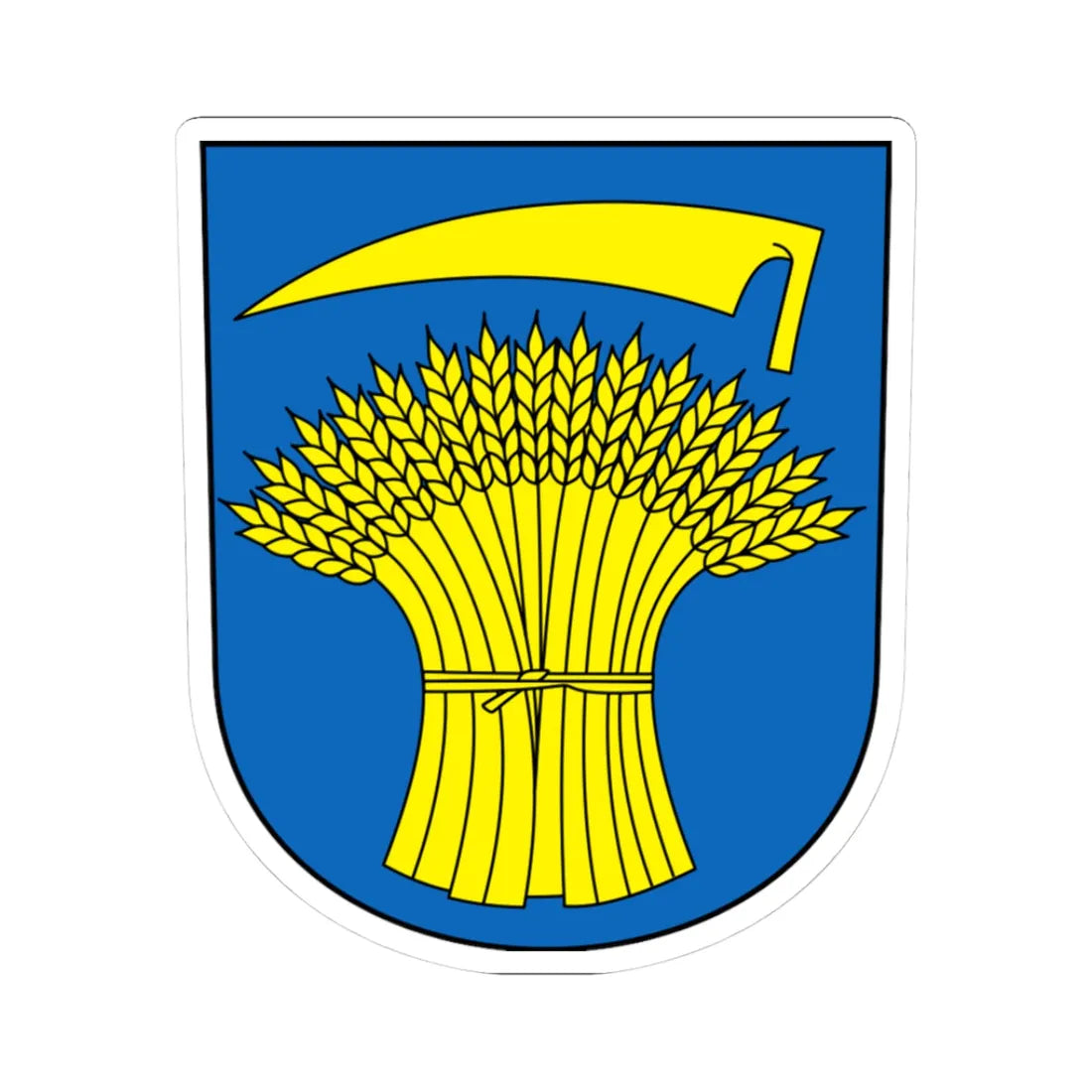 Hüntwangen-blazon (Switzerland) (Coat of Arms) STICKER Vinyl Kiss-Cut Decal 3 Inch White - The Sticker Space