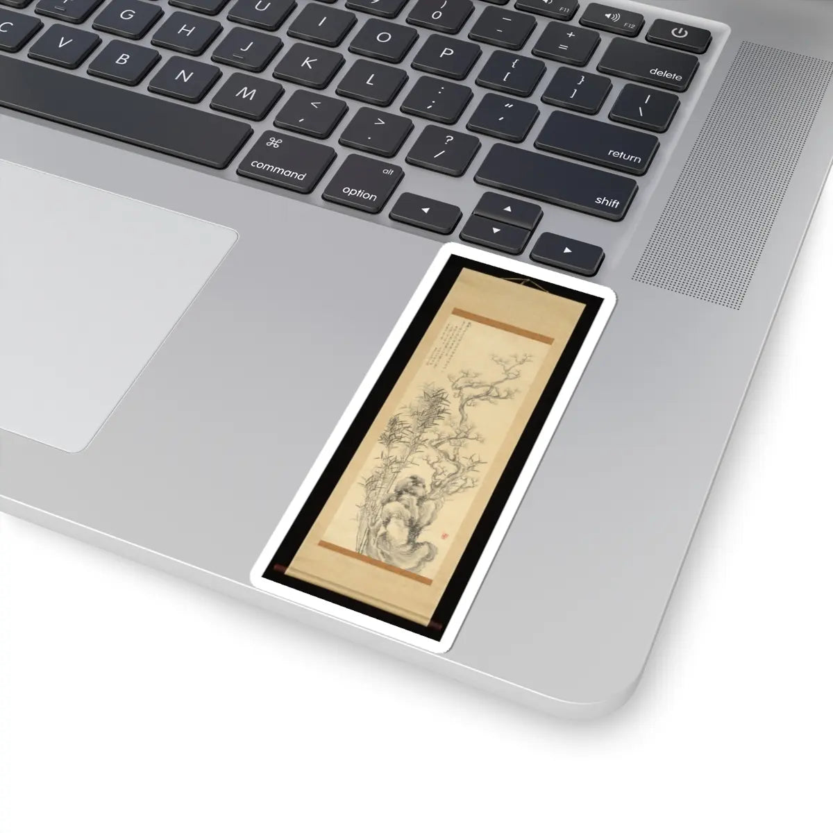 Hoashi Kyōu 帆足杏雨 - Ink Plum and Bamboo - 1856 (Ansei 3) v2 - STICKER Vinyl Kiss-Cut Decal