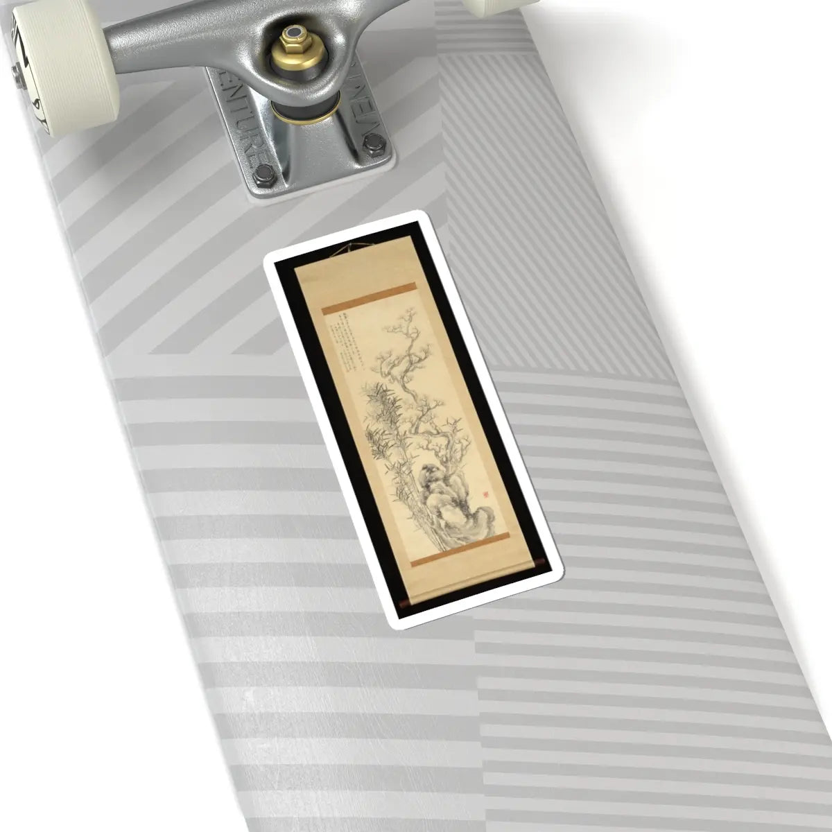 Hoashi Kyōu 帆足杏雨 - Ink Plum and Bamboo - 1856 (Ansei 3) v2 - STICKER Vinyl Kiss-Cut Decal