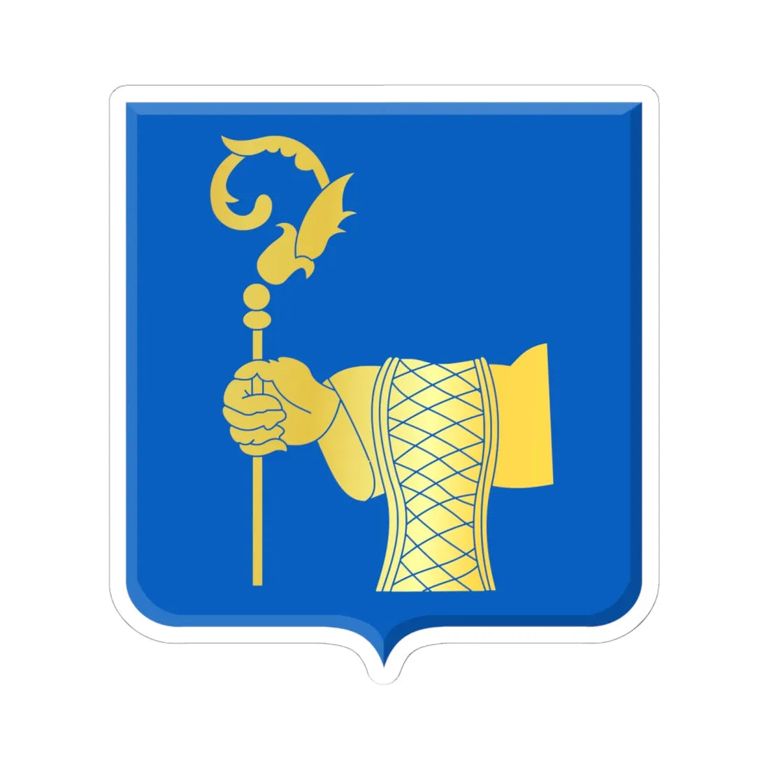 Hoegaarden wapen (Belgium) (Coat of Arms) STICKER Vinyl Kiss-Cut Decal 6 Inch White - The Sticker Space