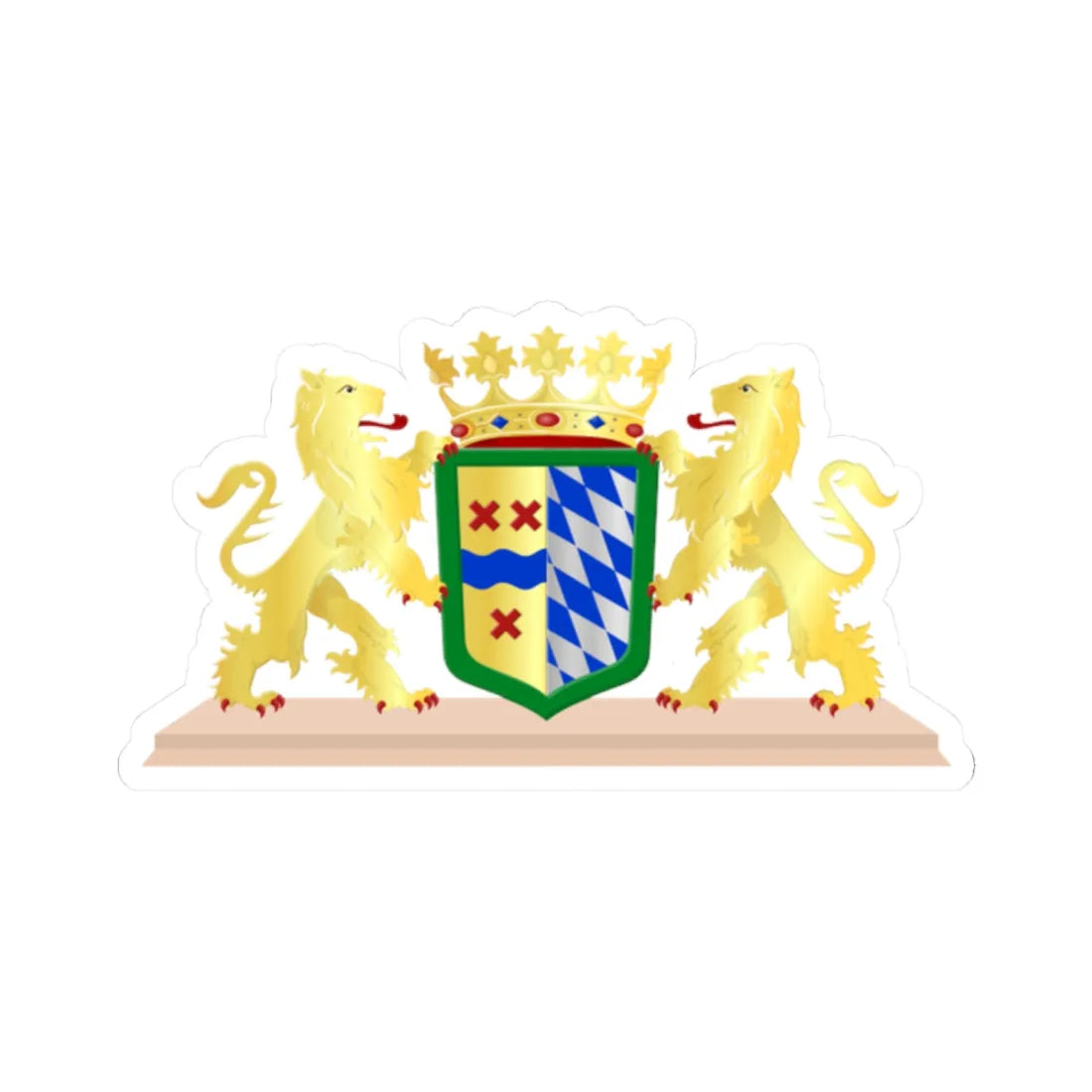 Hoeksche Waard wapen (Germany) (Coat of Arms) STICKER Vinyl Kiss-Cut Decal 2 Inch White - The Sticker Space