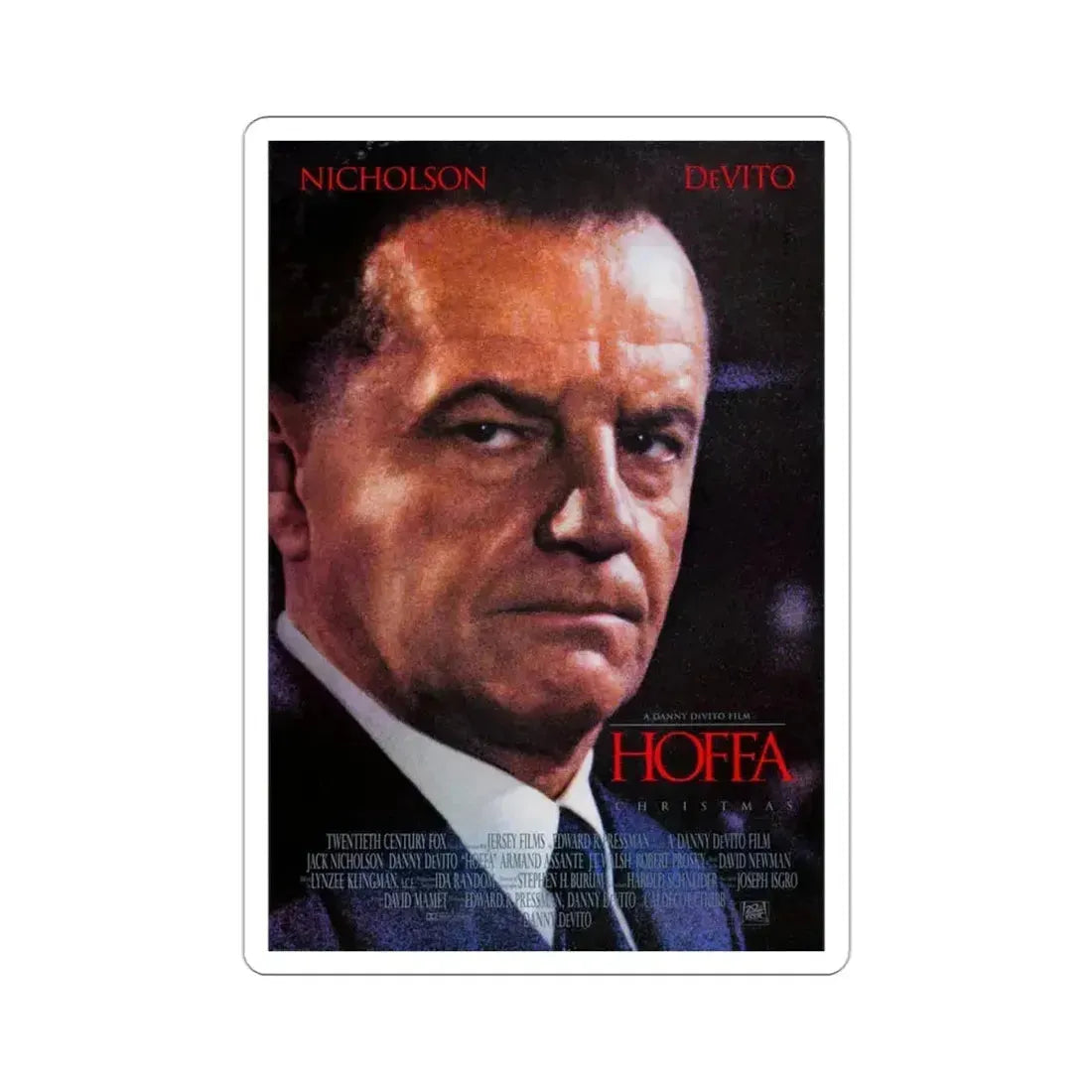 Hoffa 1992 Movie Poster STICKER Vinyl Die-Cut Decal 3 Inch - The Sticker Space