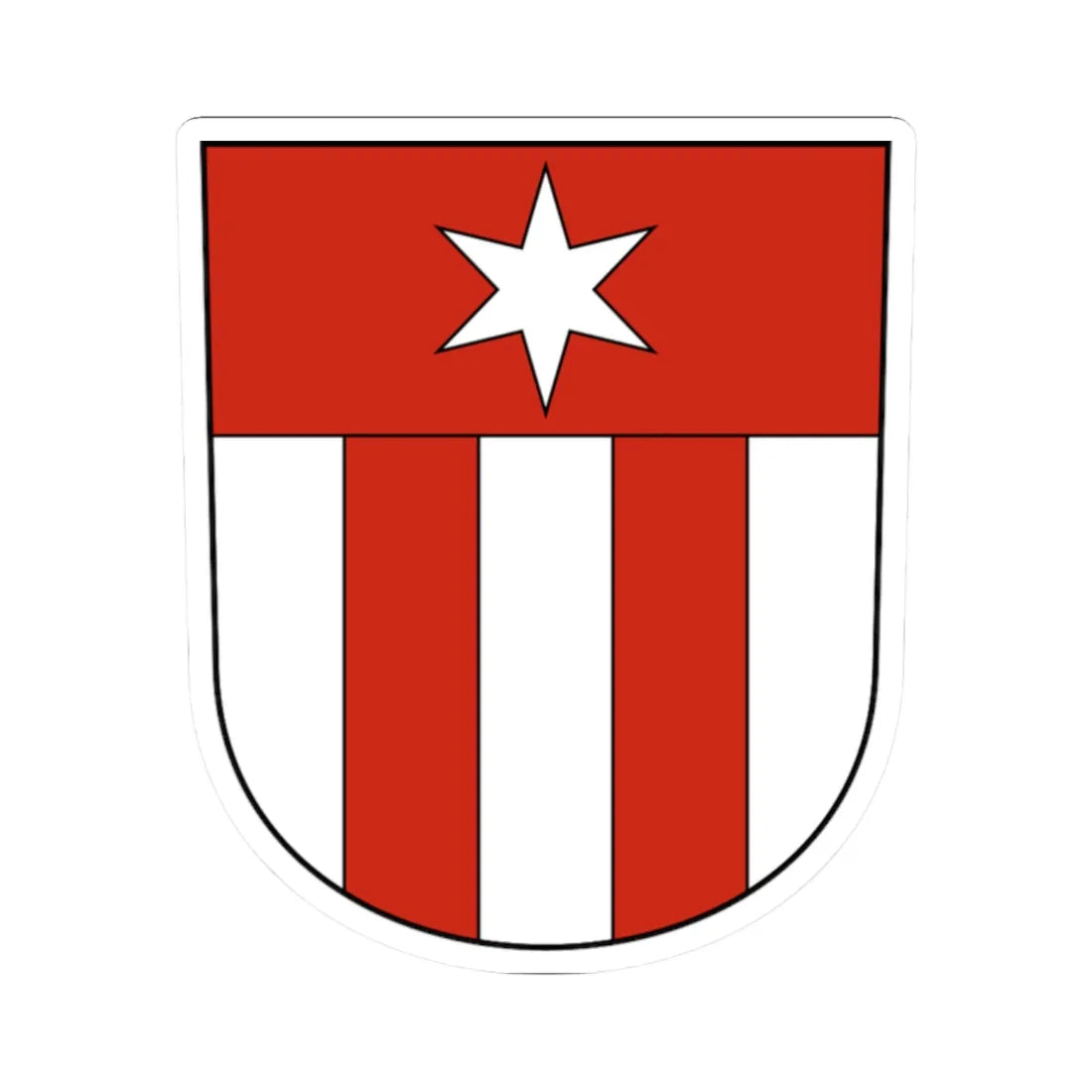 HofstettenFlüh-blazon (Switzerland) (Coat of Arms) STICKER Vinyl Kiss-Cut Decal 2 Inch White - The Sticker Space