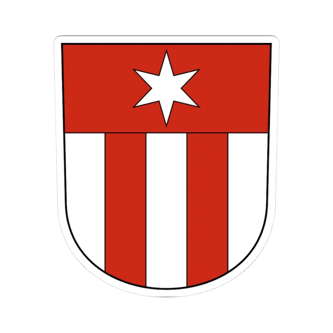HofstettenFlüh-blazon (Switzerland) (Coat of Arms) STICKER Vinyl Kiss-Cut Decal 3 Inch White - The Sticker Space
