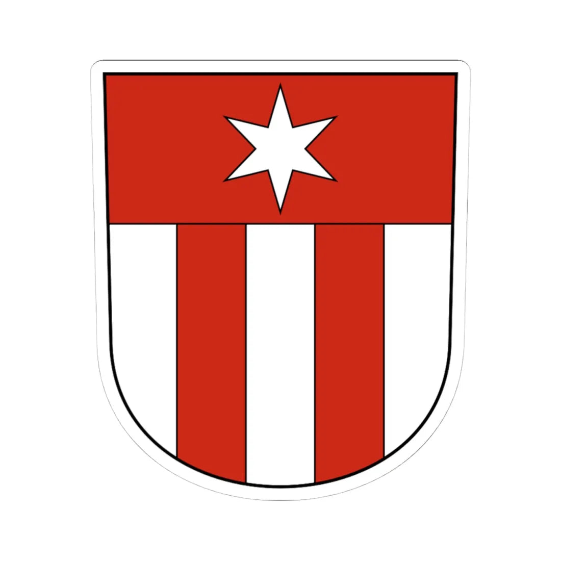 HofstettenFlüh-blazon (Switzerland) (Coat of Arms) STICKER Vinyl Kiss-Cut Decal 4 Inch White - The Sticker Space