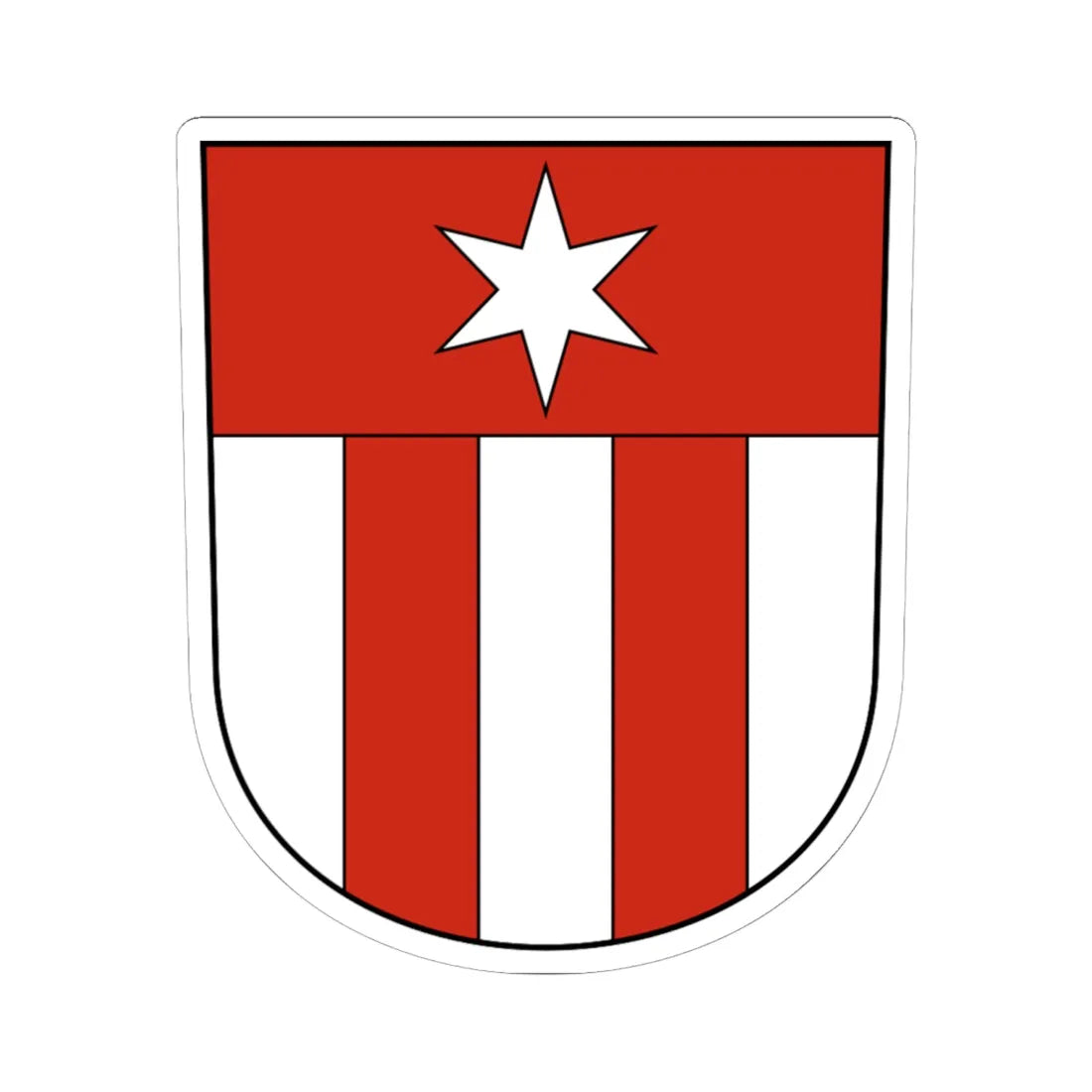 HofstettenFlüh-blazon (Switzerland) (Coat of Arms) STICKER Vinyl Kiss-Cut Decal 6 Inch White - The Sticker Space