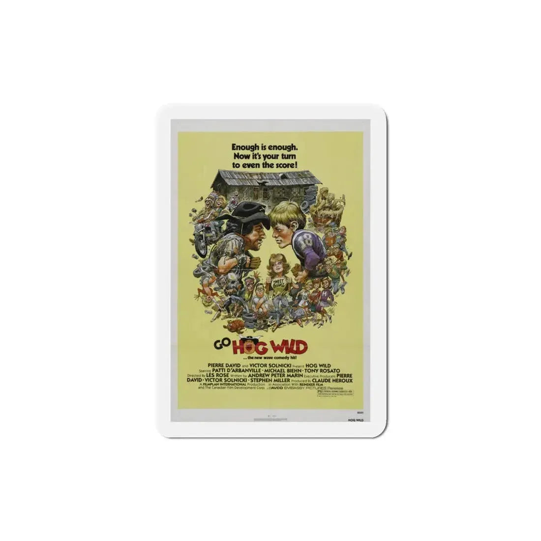 Hog Wild 1980 Movie Poster Refrigerator Magnet 3 Inch - The Sticker Space