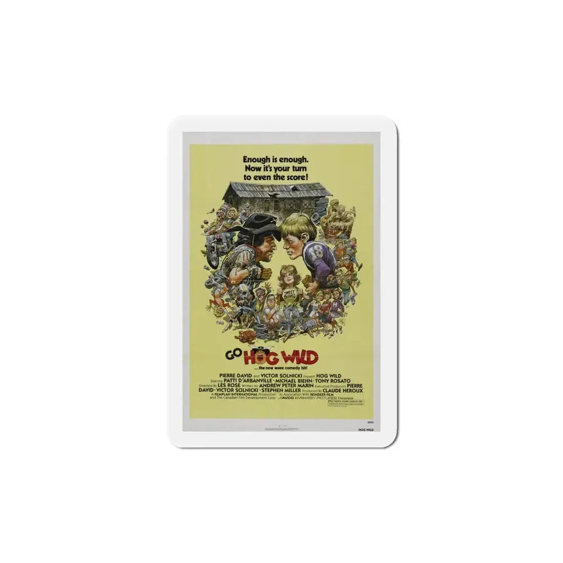 Hog Wild 1980 Movie Poster Refrigerator Magnet 6 Inch - The Sticker Space