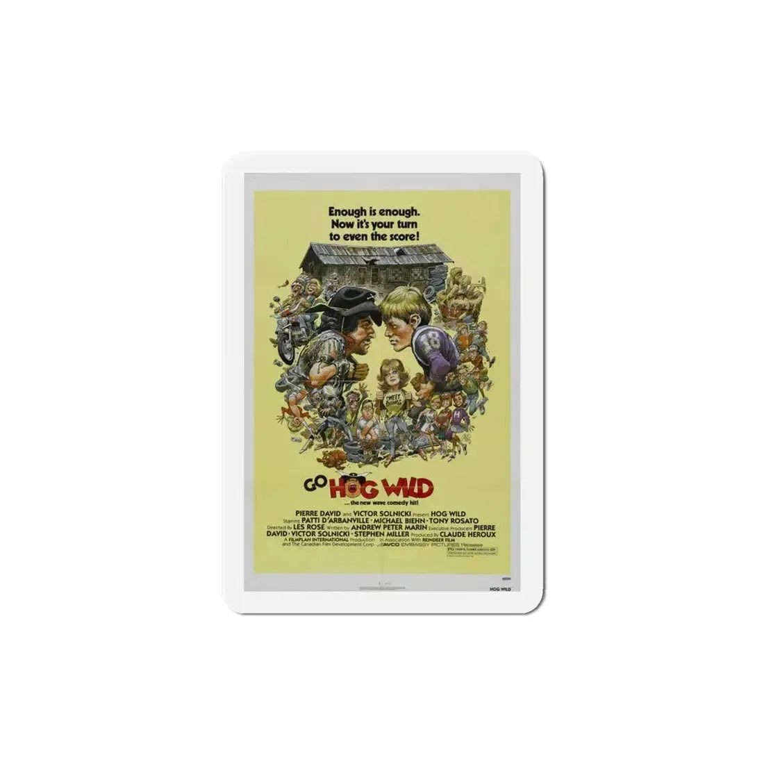 Hog Wild 1980 Movie Poster Refrigerator Magnet - The Sticker Space
