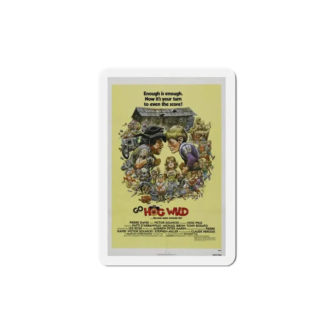 Hog Wild 1980 Movie Poster Refrigerator Magnet - The Sticker Space