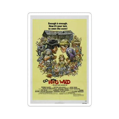 Hog Wild 1980 Movie Poster STICKER Vinyl Die-Cut Decal 3 Inch - The Sticker Space
