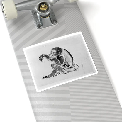 Hokusai School - Monkey and Bee - 19th century - STICKER Vinyl Kiss-Cut Decal