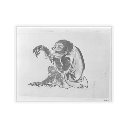Hokusai School - Monkey and Bee - 19th century - STICKER Vinyl Kiss-Cut Decal