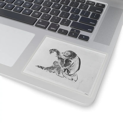 Hokusai School - Monkey and Bee - 19th century - STICKER Vinyl Kiss-Cut Decal