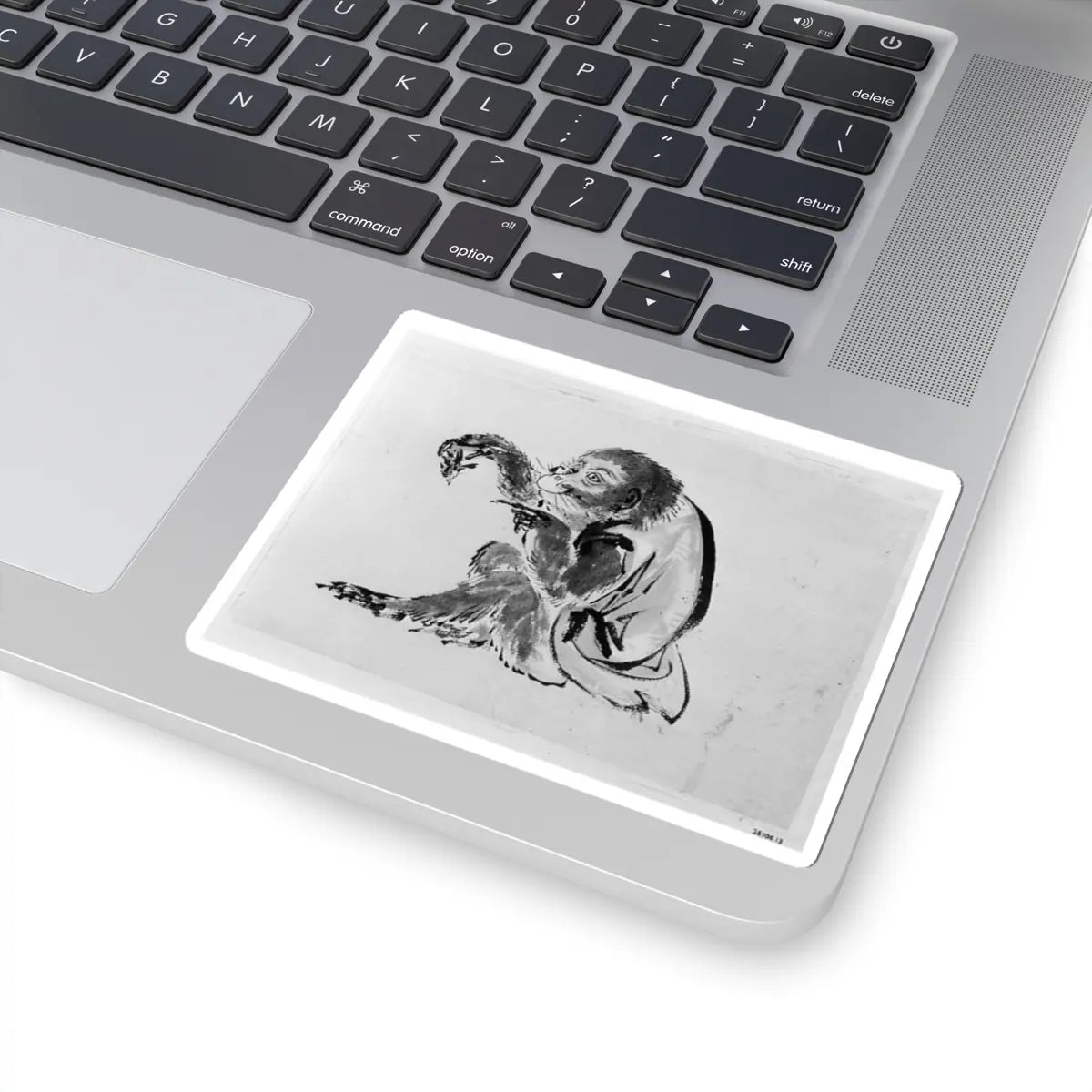 Hokusai School - Monkey and Bee - 19th century - STICKER Vinyl Kiss-Cut Decal