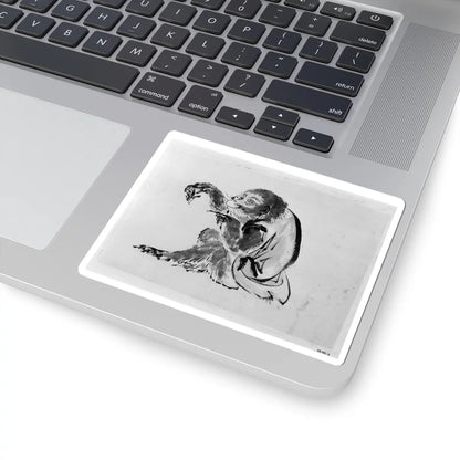 Hokusai School - Monkey and Bee - 19th century - STICKER Vinyl Kiss-Cut Decal