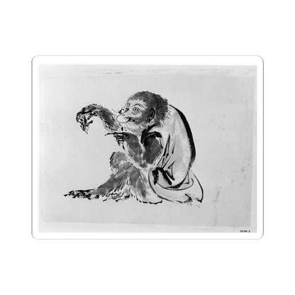 Hokusai School - Monkey and Bee - 19th century - STICKER Vinyl Kiss-Cut Decal