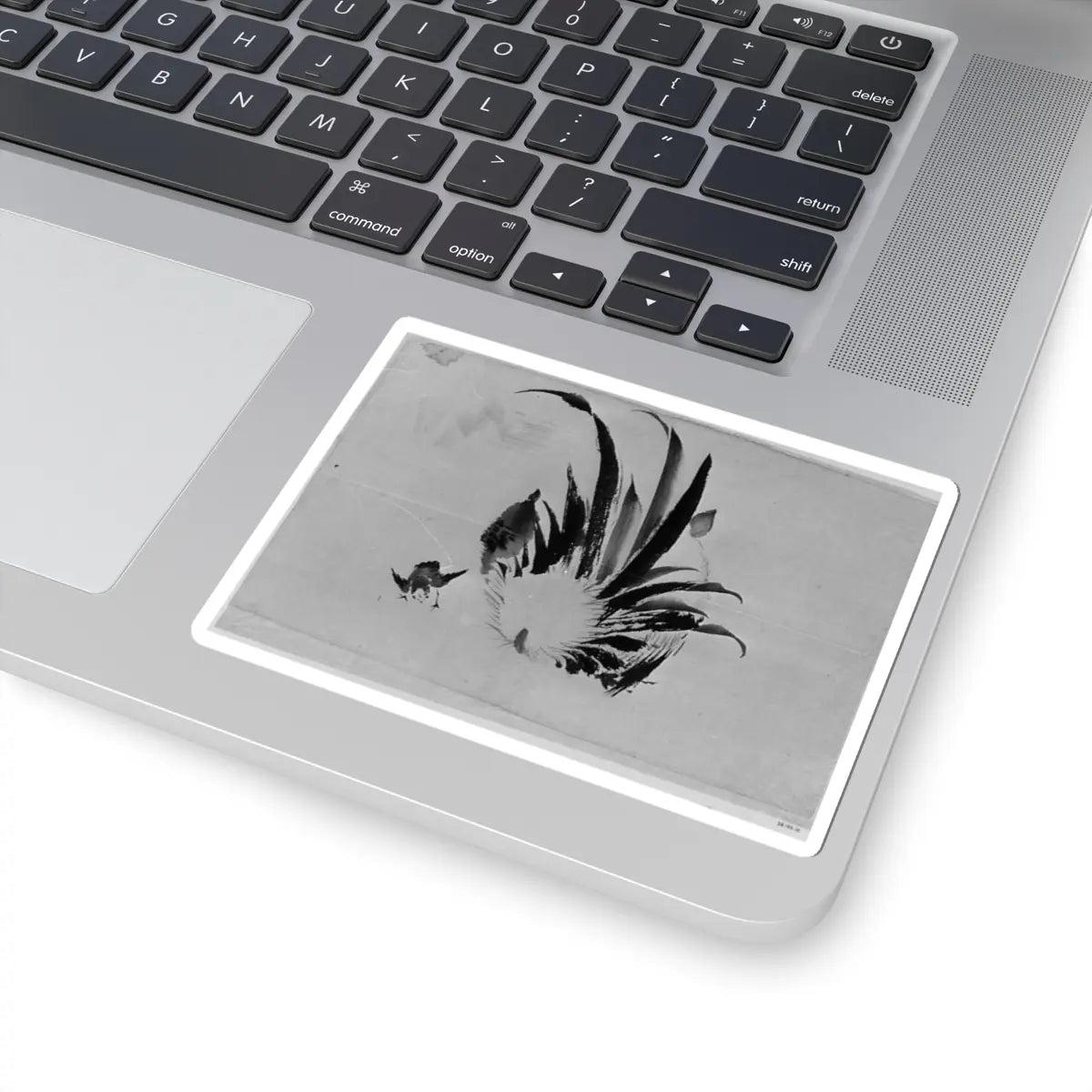 Hokusai School - Rooster and Chick - 19th century - STICKER Vinyl Kiss-Cut Decal