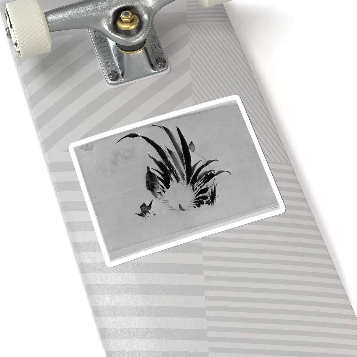 Hokusai School - Rooster and Chick - 19th century - STICKER Vinyl Kiss-Cut Decal
