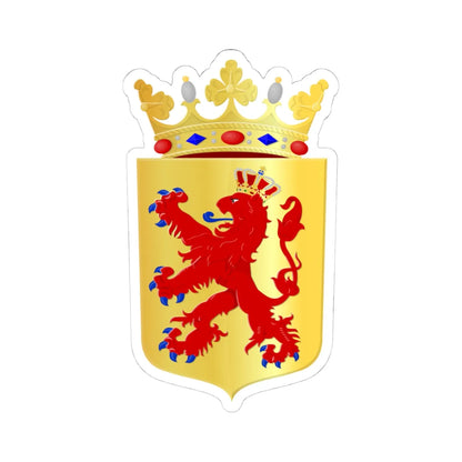 Hollands Kroon wapen (Netherlands) (Coat of Arms) STICKER Vinyl Kiss-Cut Decal 4 Inch White - The Sticker Space