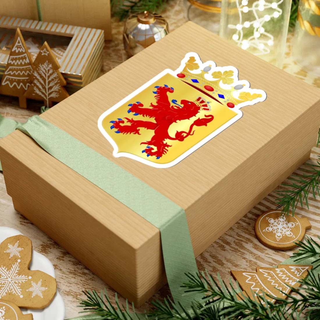 Hollands Kroon wapen (Netherlands) (Coat of Arms) STICKER Vinyl Kiss-Cut Decal - The Sticker Space