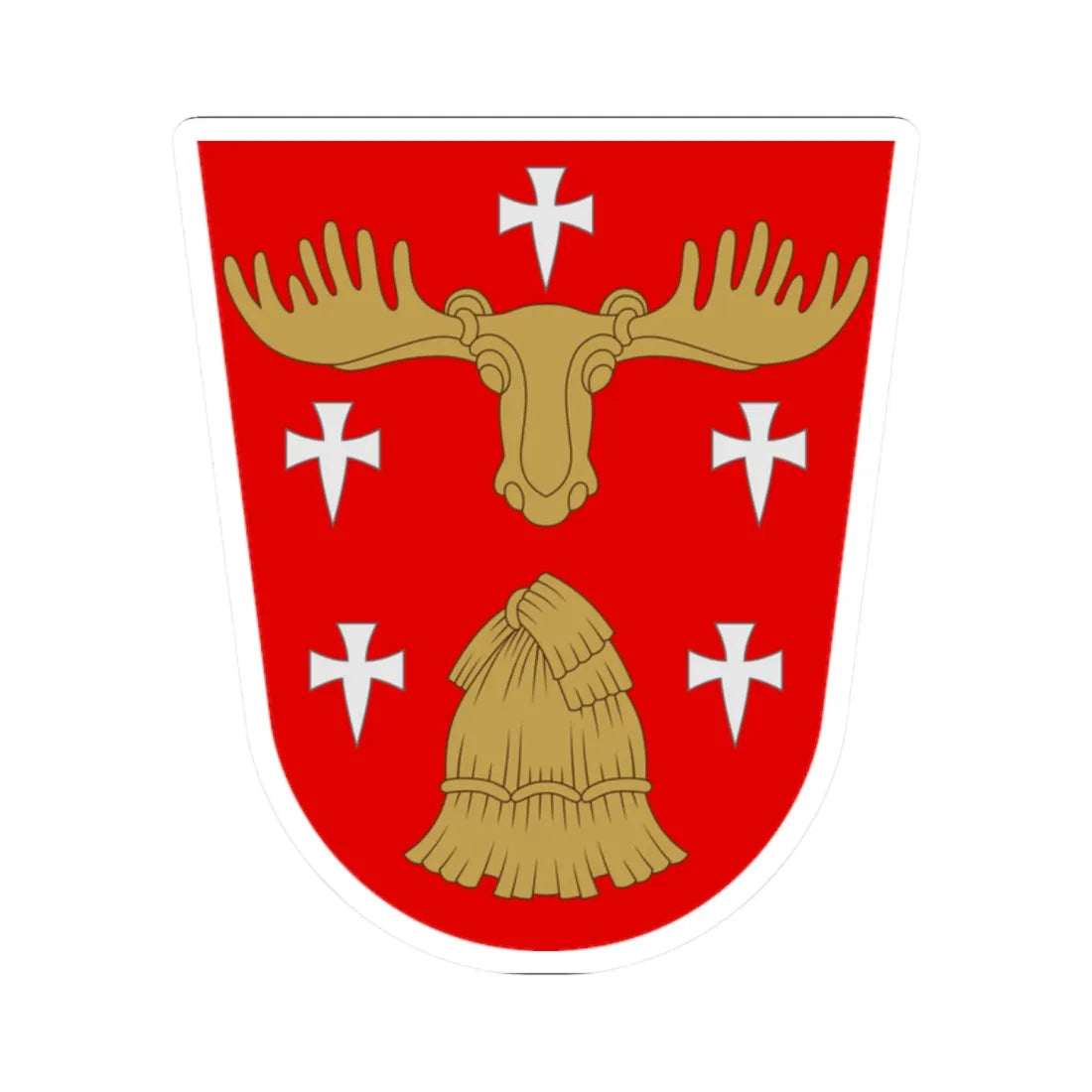 Hollola.vaakuna (Finland) (Coat of Arms) STICKER Vinyl Kiss-Cut Decal 2 Inch White - The Sticker Space