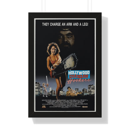 HOLLYWOOD CHAINSAW HOOKERS 1988 - Framed Movie Poster-16″ x 24″-The Sticker Space