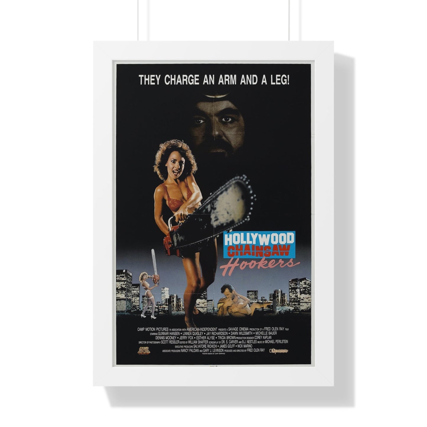 HOLLYWOOD CHAINSAW HOOKERS 1988 - Framed Movie Poster-16″ x 24″-The Sticker Space