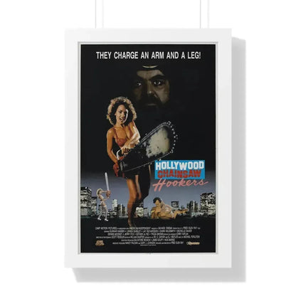 HOLLYWOOD CHAINSAW HOOKERS 1988 - Framed Movie Poster 16″ x 24″ White - The Sticker Space