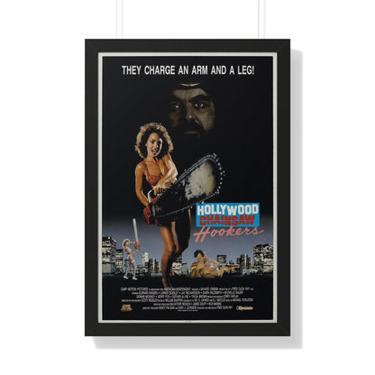 HOLLYWOOD CHAINSAW HOOKERS 1988 - Framed Movie Poster-20" x 30"-The Sticker Space