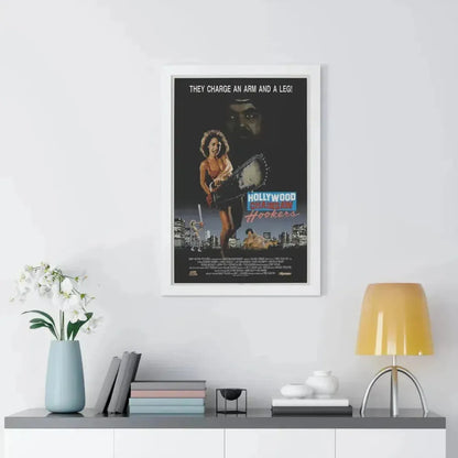 HOLLYWOOD CHAINSAW HOOKERS 1988 - Framed Movie Poster - The Sticker Space