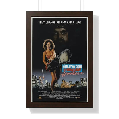 HOLLYWOOD CHAINSAW HOOKERS 1988 - Framed Movie Poster - The Sticker Space