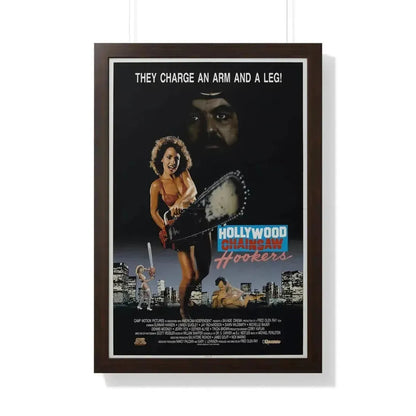 HOLLYWOOD CHAINSAW HOOKERS 1988 - Framed Movie Poster - The Sticker Space